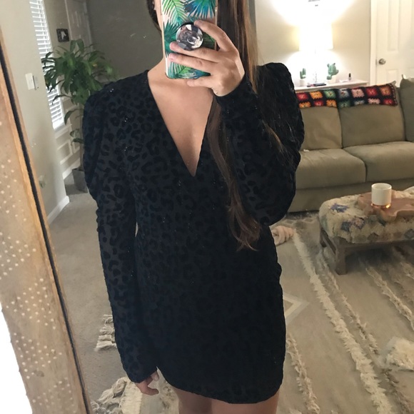 Leopard velvet mini dress - Picture 4 of 4